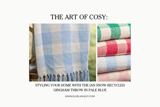 The Art of Cosy: Styling Your Home with the Ian Snow Recycled Gingham Throw in Pale Blue