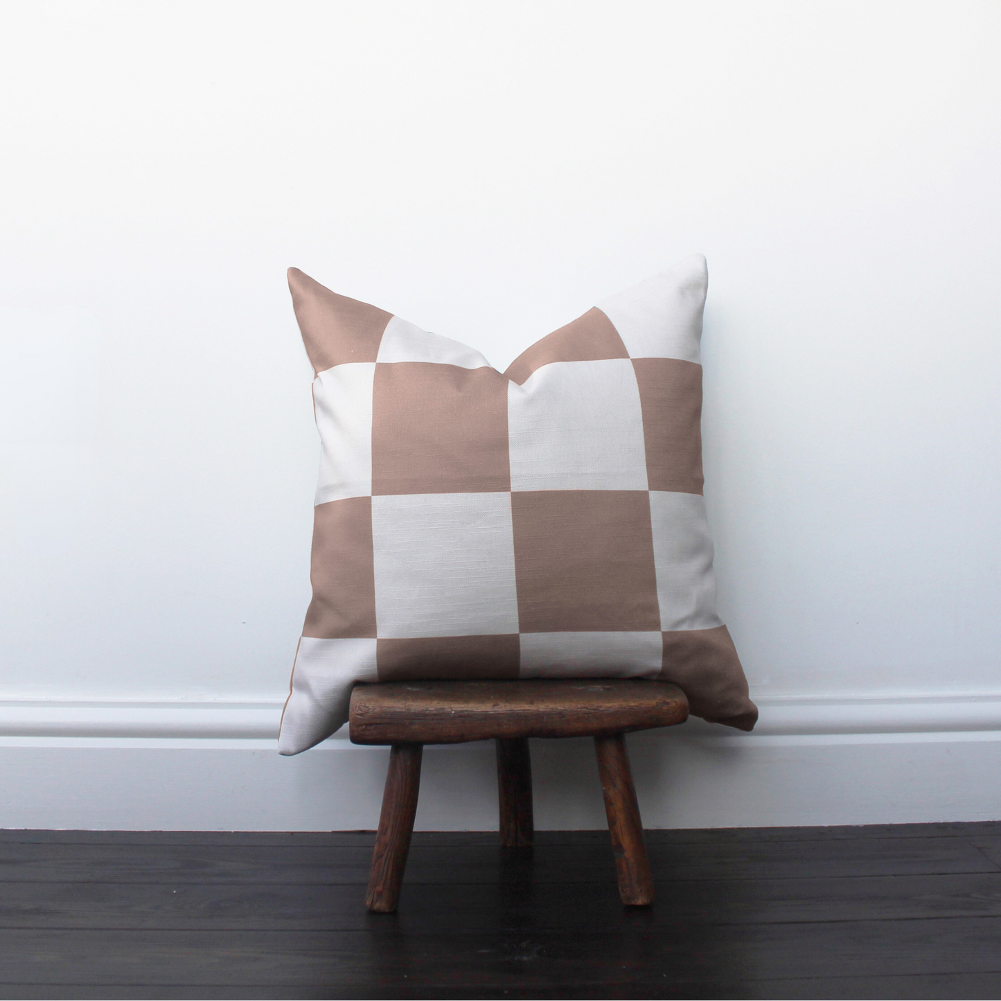 Mia Pink Checkerboard Cushion
