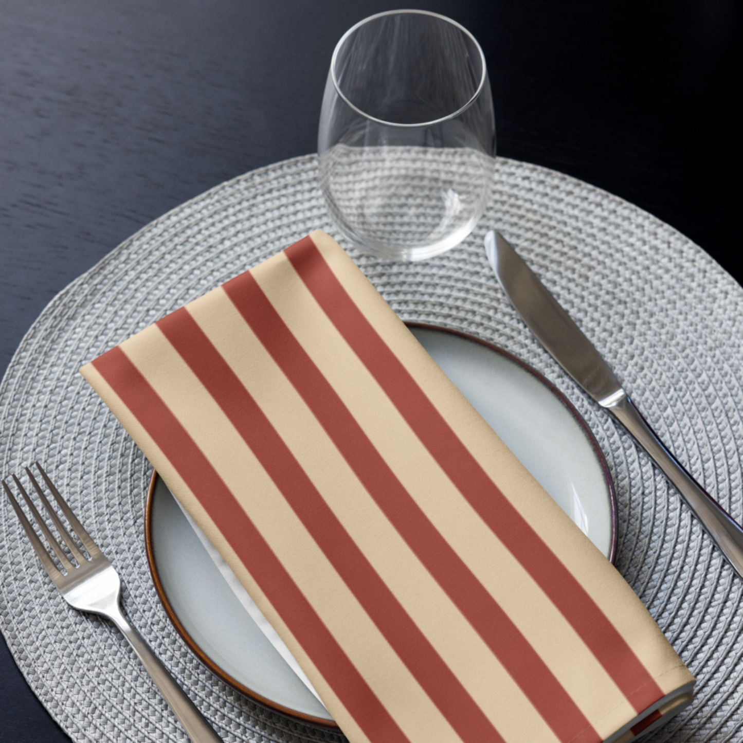 Stripe Cloth napkin set, Set of 4