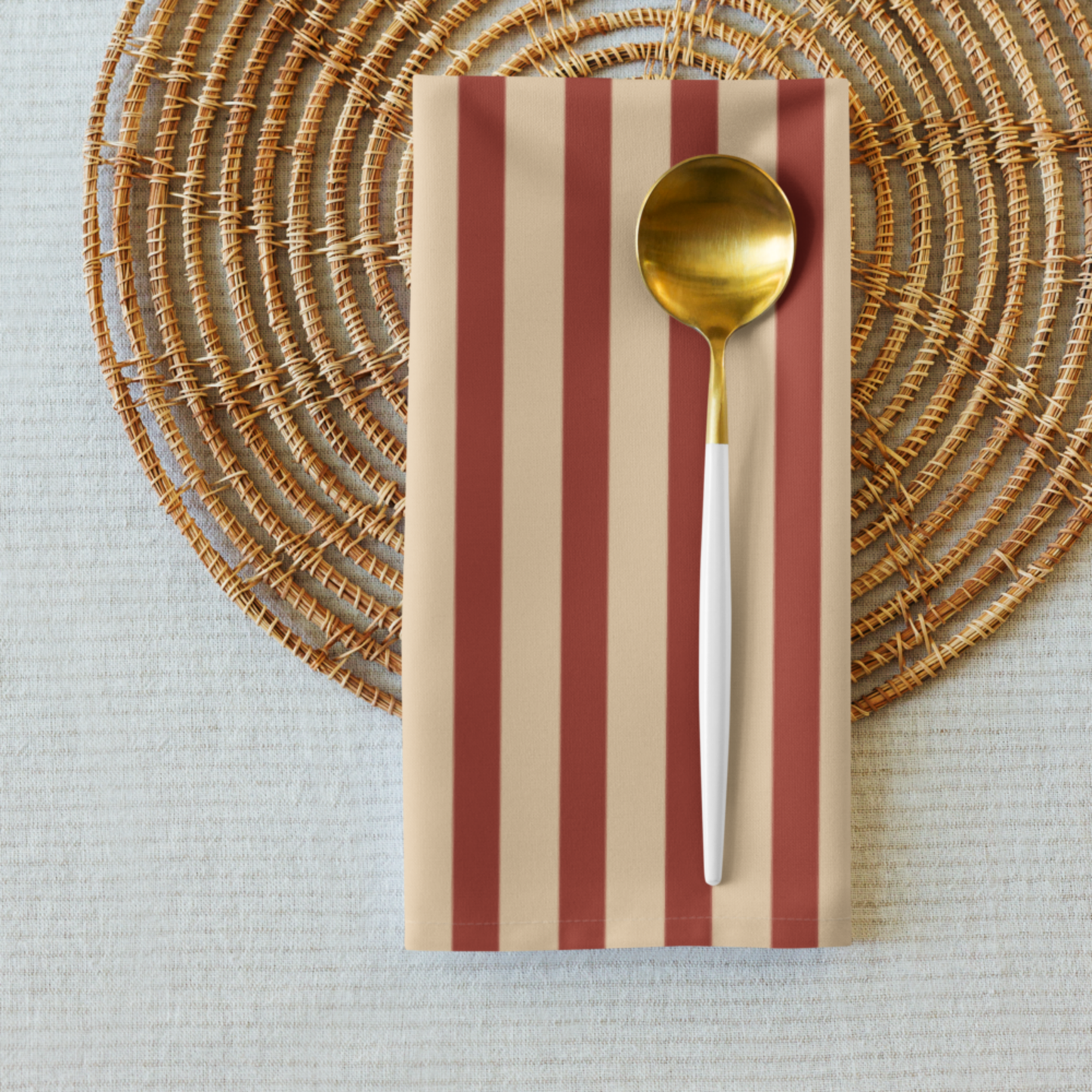 Stripe Cloth napkin set, Set of 4