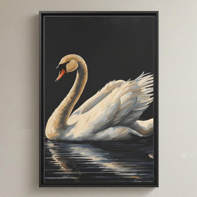 Canvas Print - Swan Vintage Style