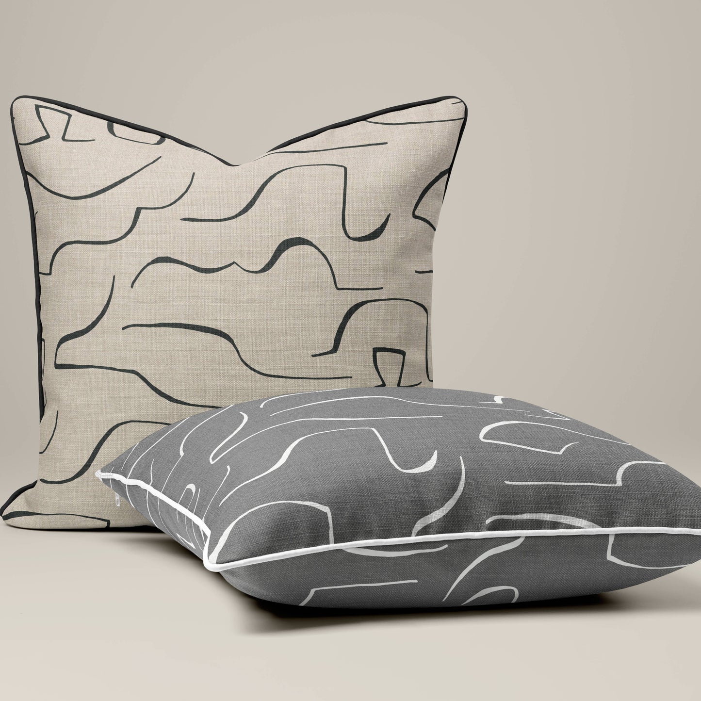 Contemporary Modern Minimalist Cushion Cover | Neutral Designer Throw