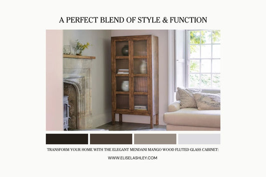 Transform Your Home with the Elegant Mendani Mango Wood Fluted Glass Cabinet: A Perfect Blend of Style & Function