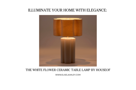 Illuminate Your Home with Elegance: The White Flower Ceramic Table Lamp by Houseof
