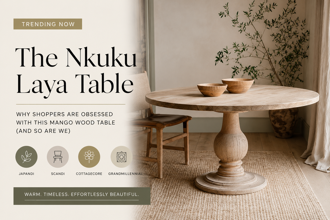 Shoppers say this Nkuku mango wood table makes their dining room feel like a ‘boutique hotel’ — and it fits perfectly with the Japandi trend