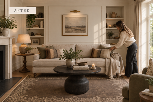 The Rug I’d Use to Make a Living Room Feel Warmer Without Redecorating