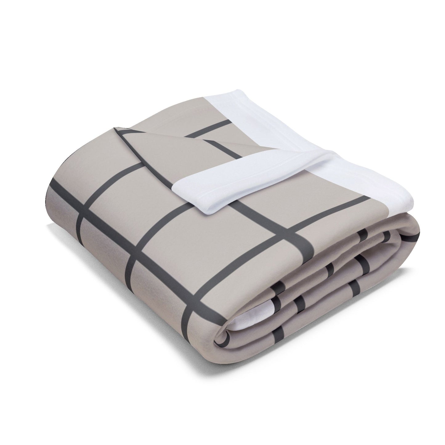 Grey Check Fleece Blanket