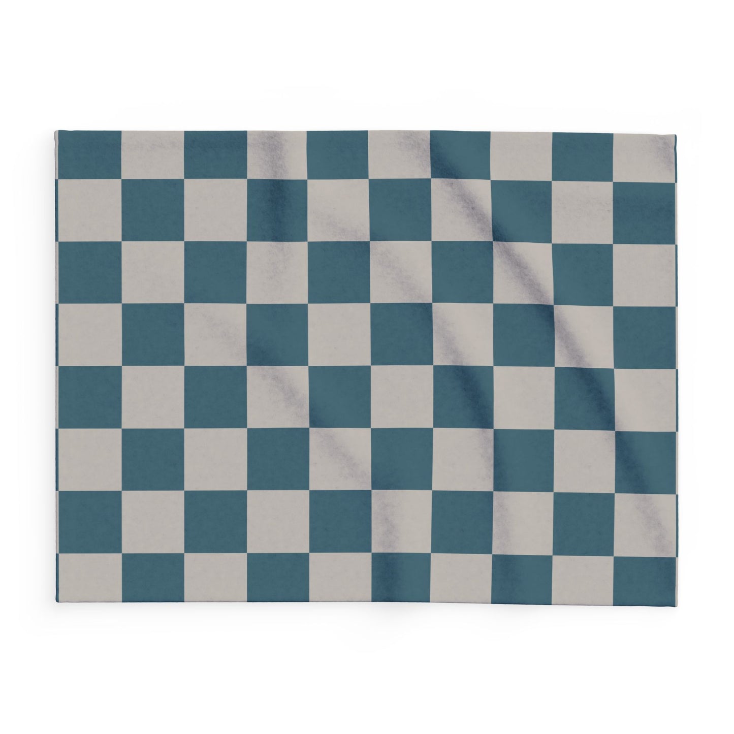 Fleece Blanket Teal Check