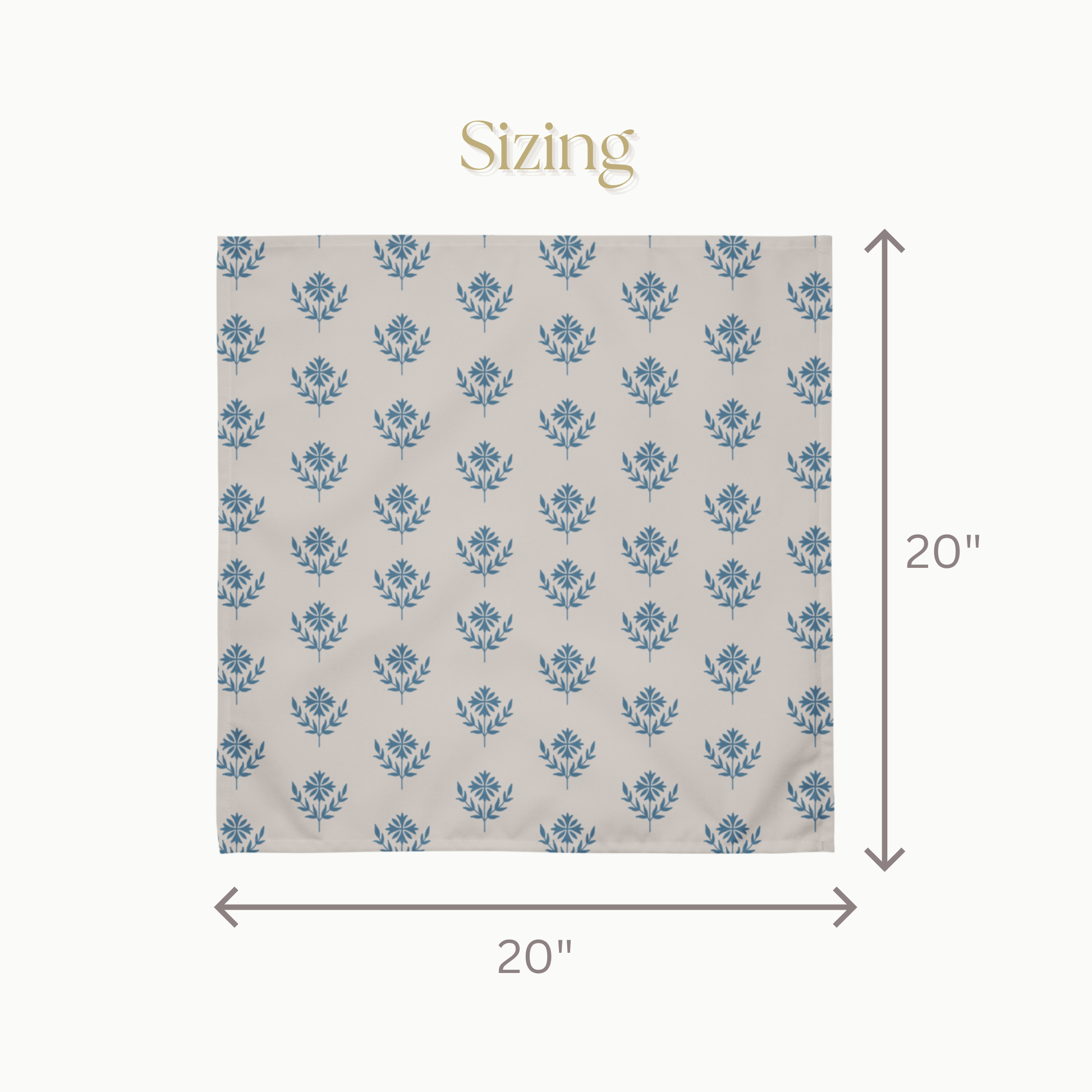 Floral Cloth napkin set, Set of 4