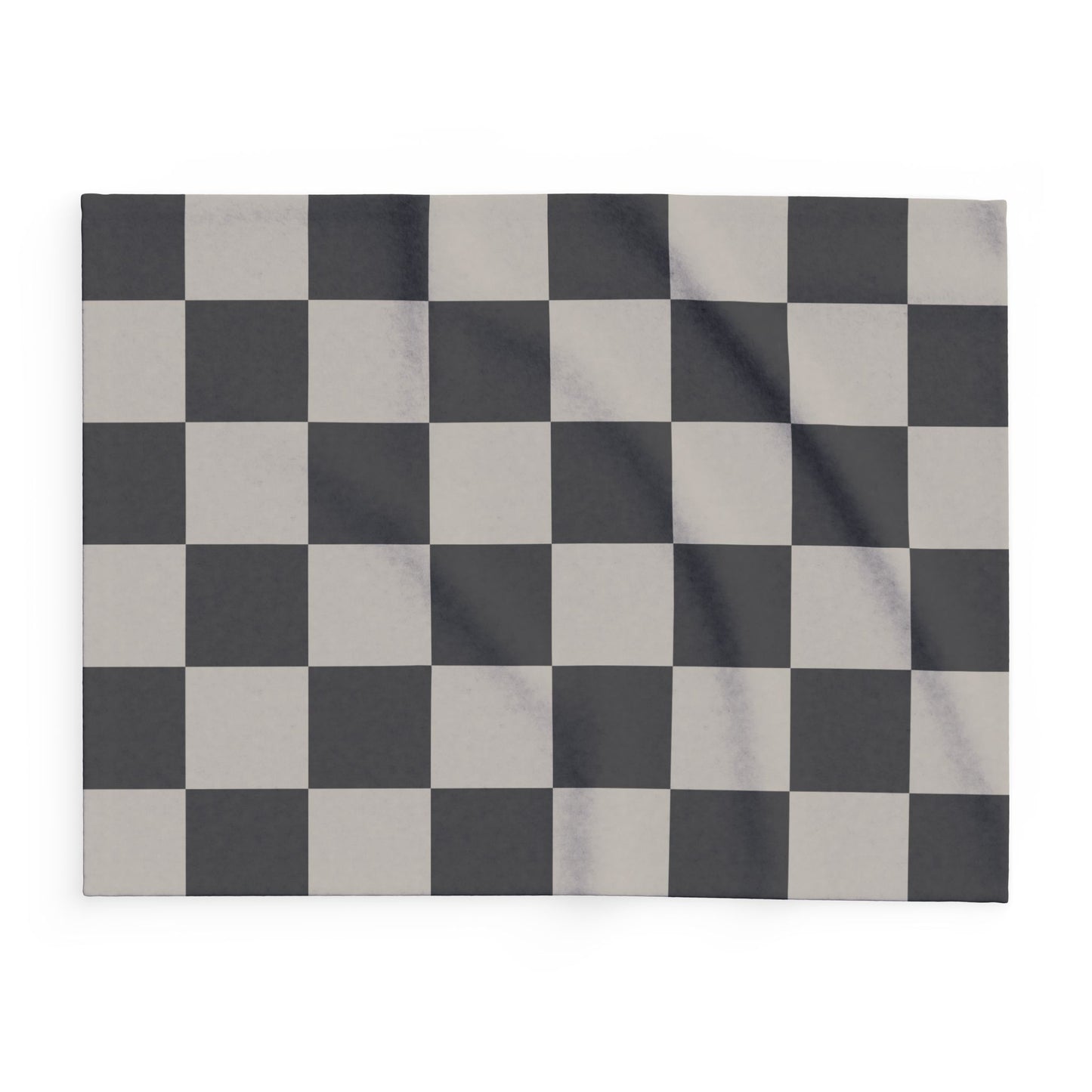 Fleece Blanket Grey Check