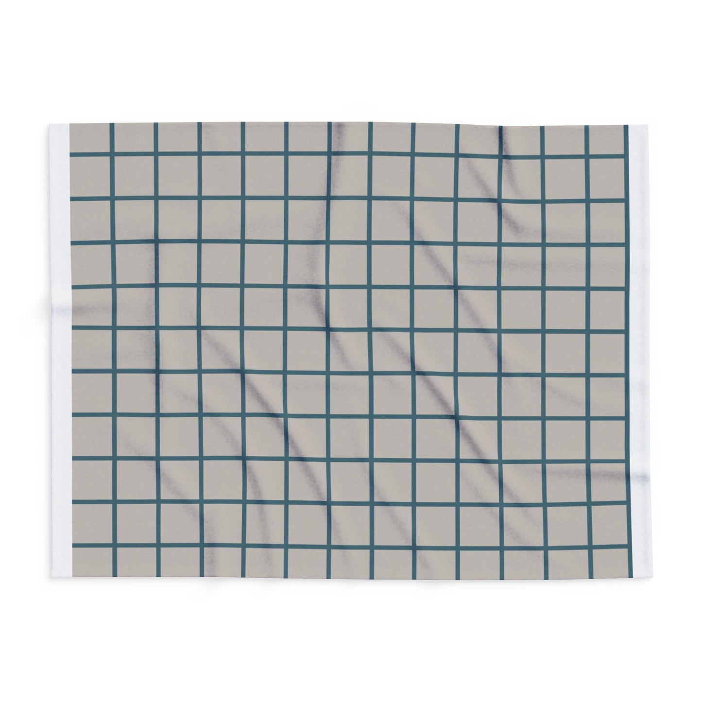 Teal Check Fleece Blanket