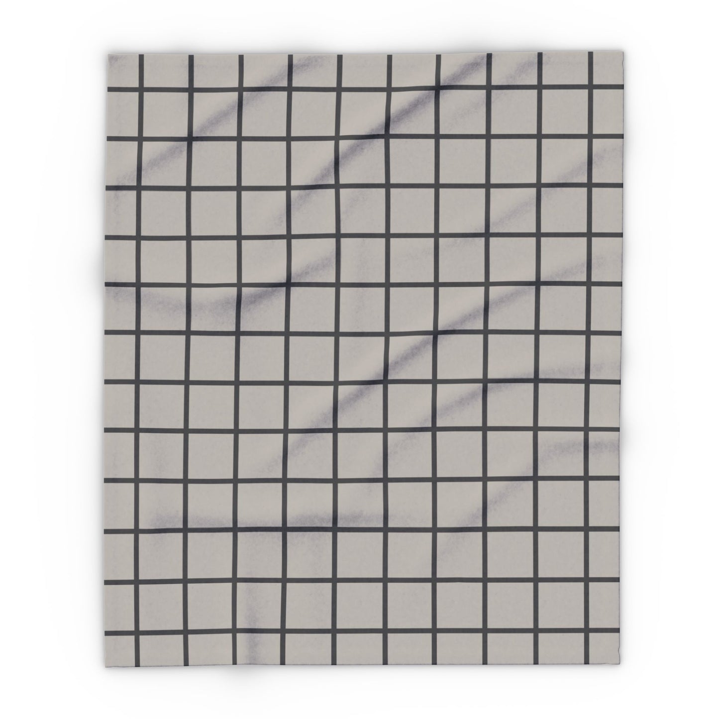 Grey Check Fleece Blanket