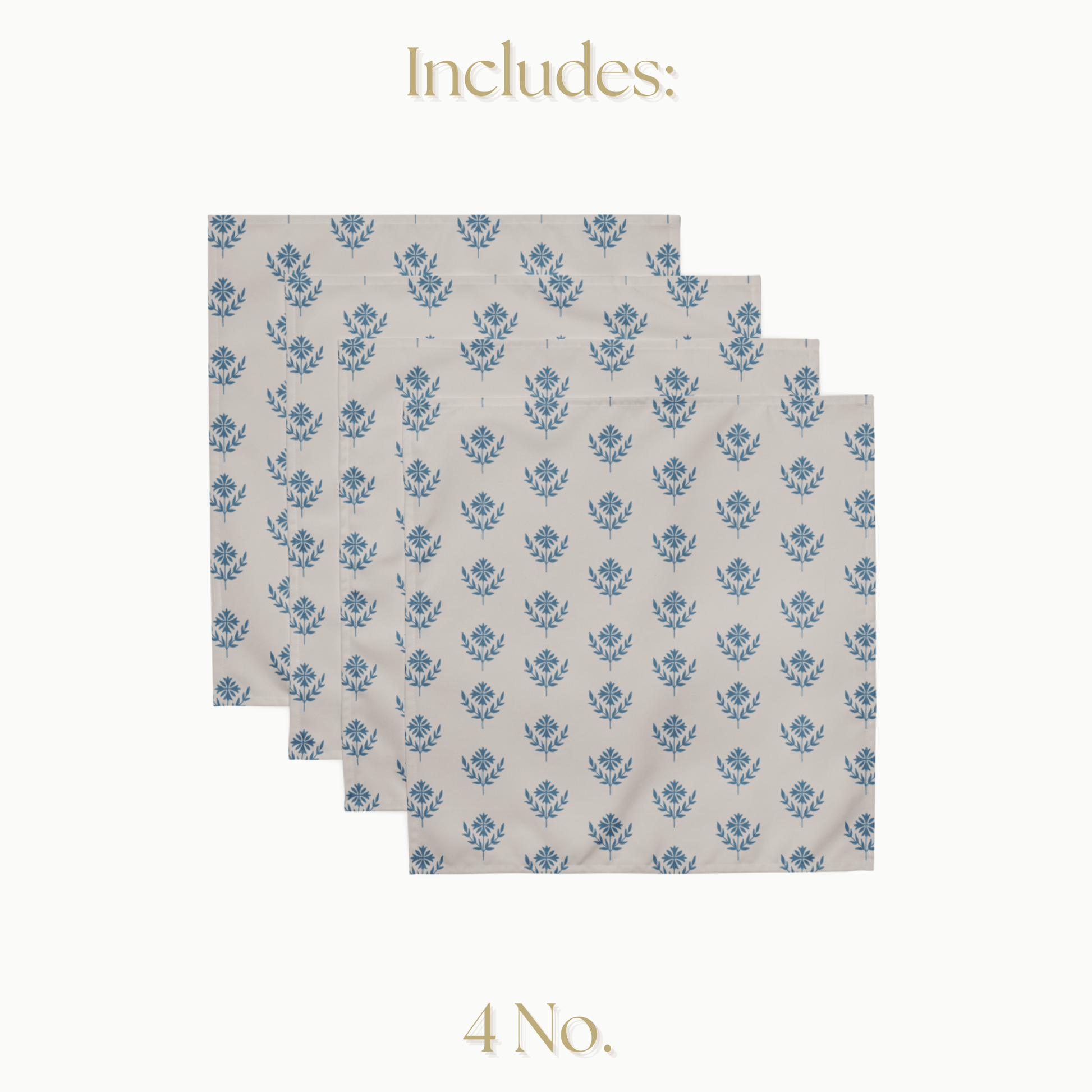 Floral Cloth napkin set, Set of 4