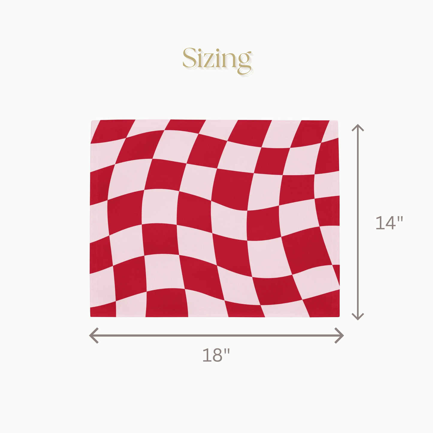 Pink and Red Checkerboard Placemat Set