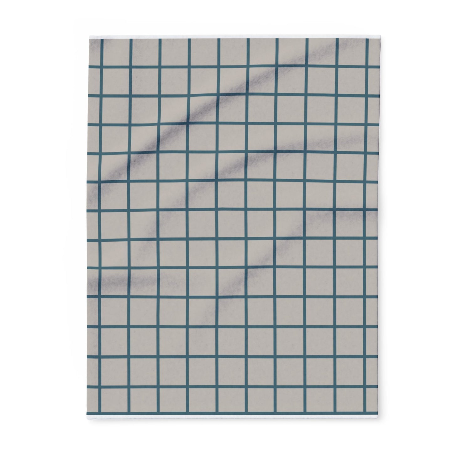 Teal Check Fleece Blanket