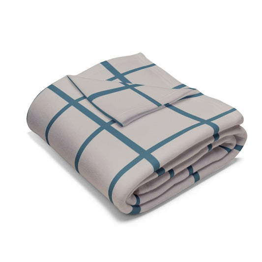 Teal Check Fleece Blanket