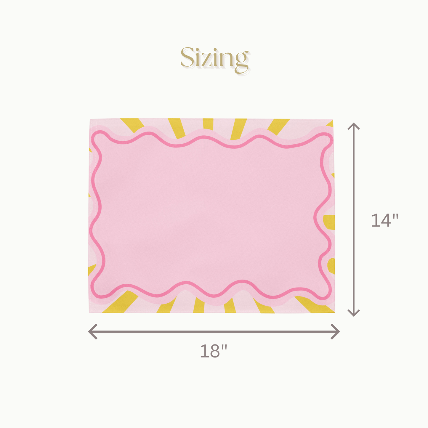 Yellow and Pink sunshine pattern Placemat Set