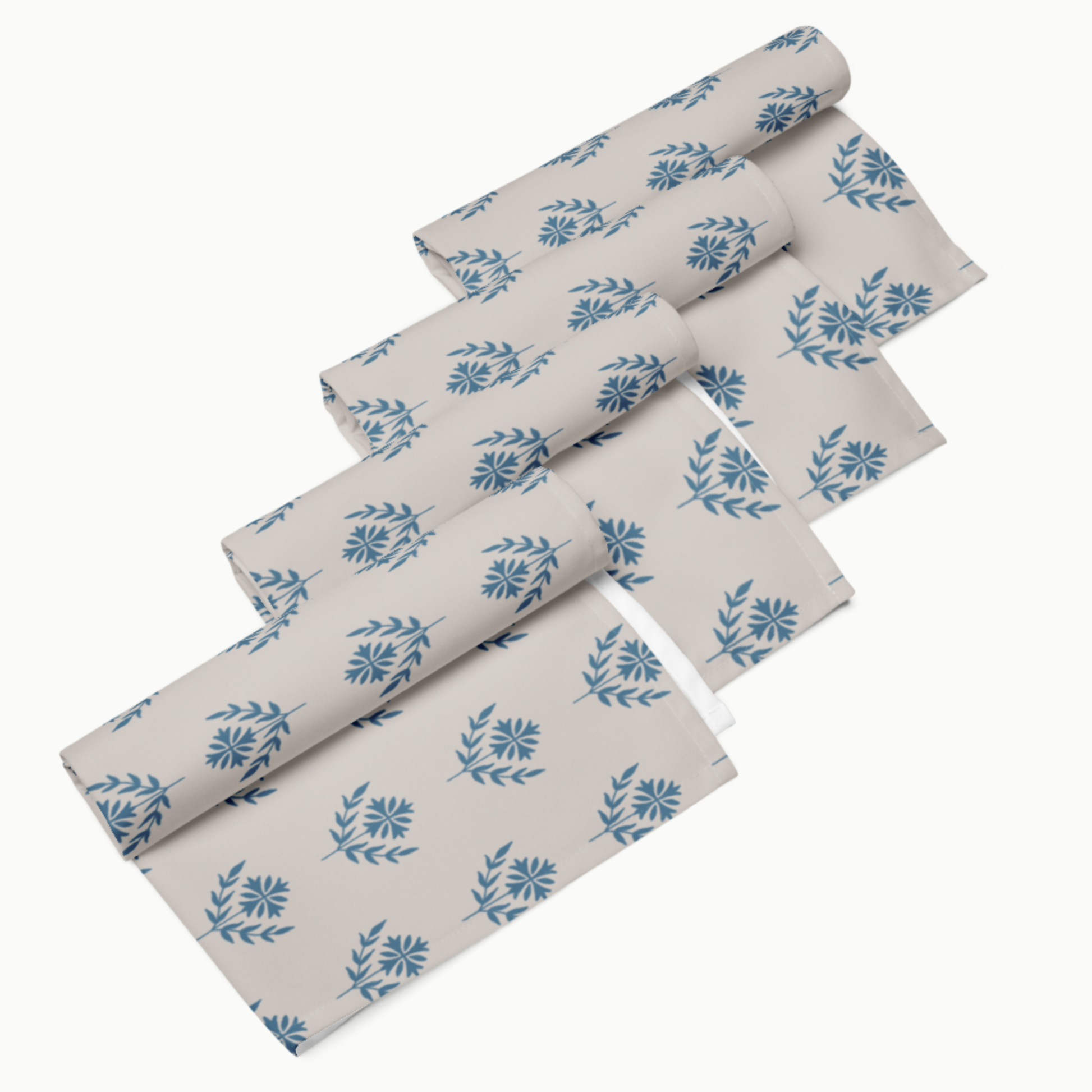 Floral Cloth napkin set, Set of 4
