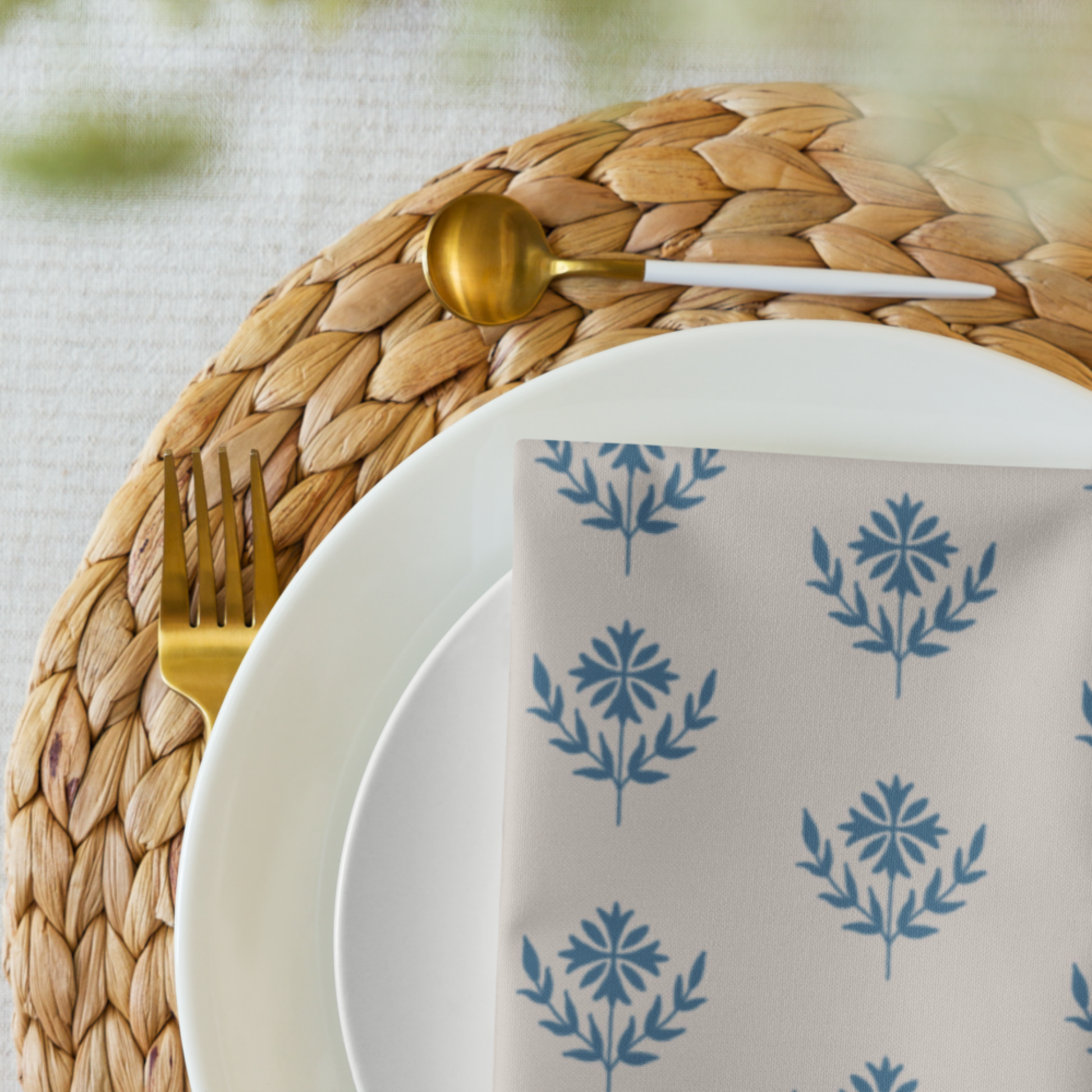 Floral Cloth napkin set, Set of 4