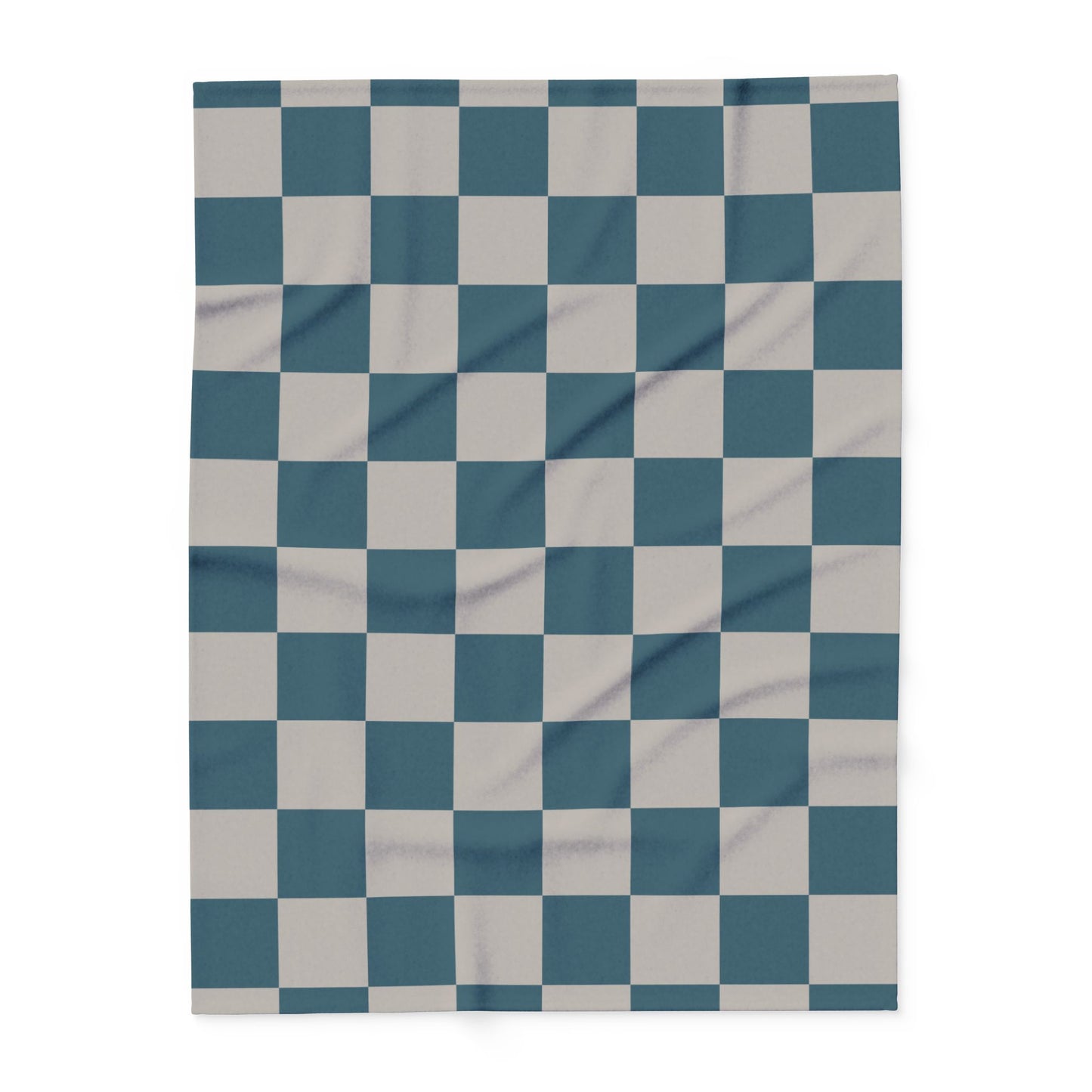 Fleece Blanket Teal Check