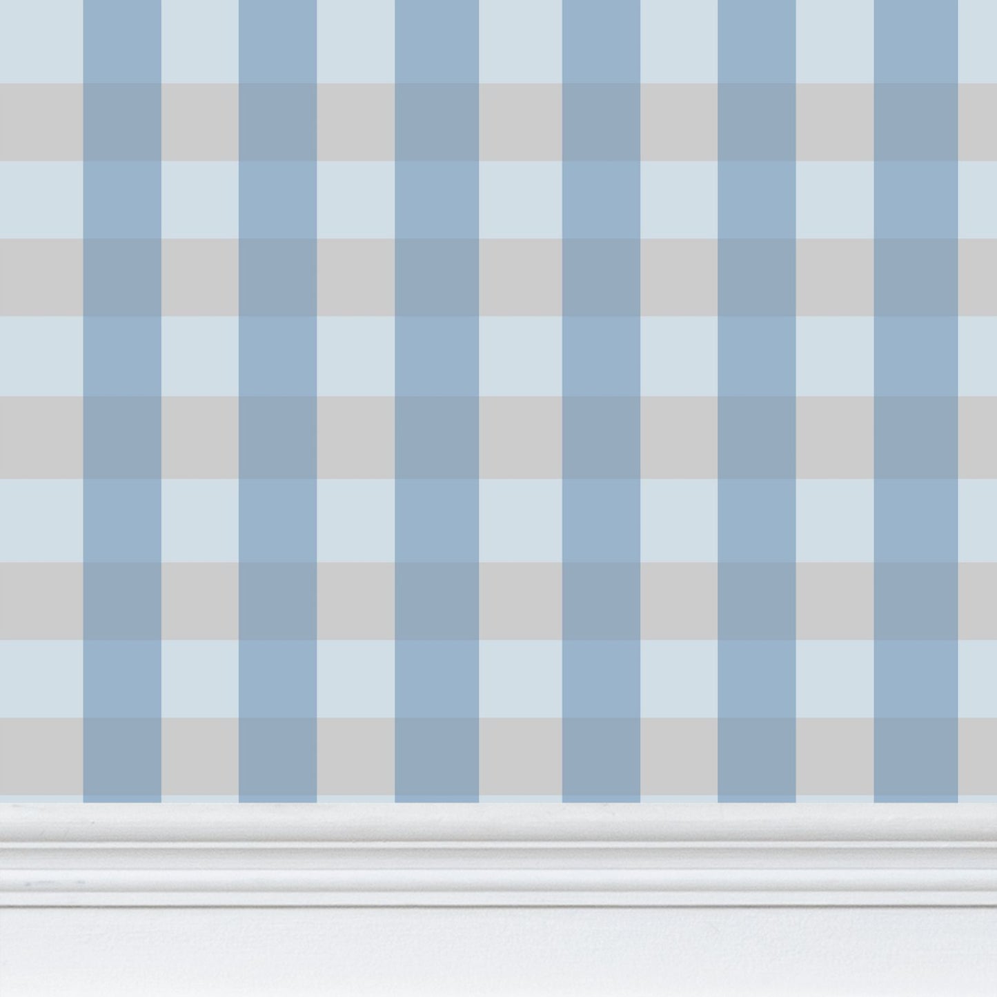 Blue and grey check wallpaper