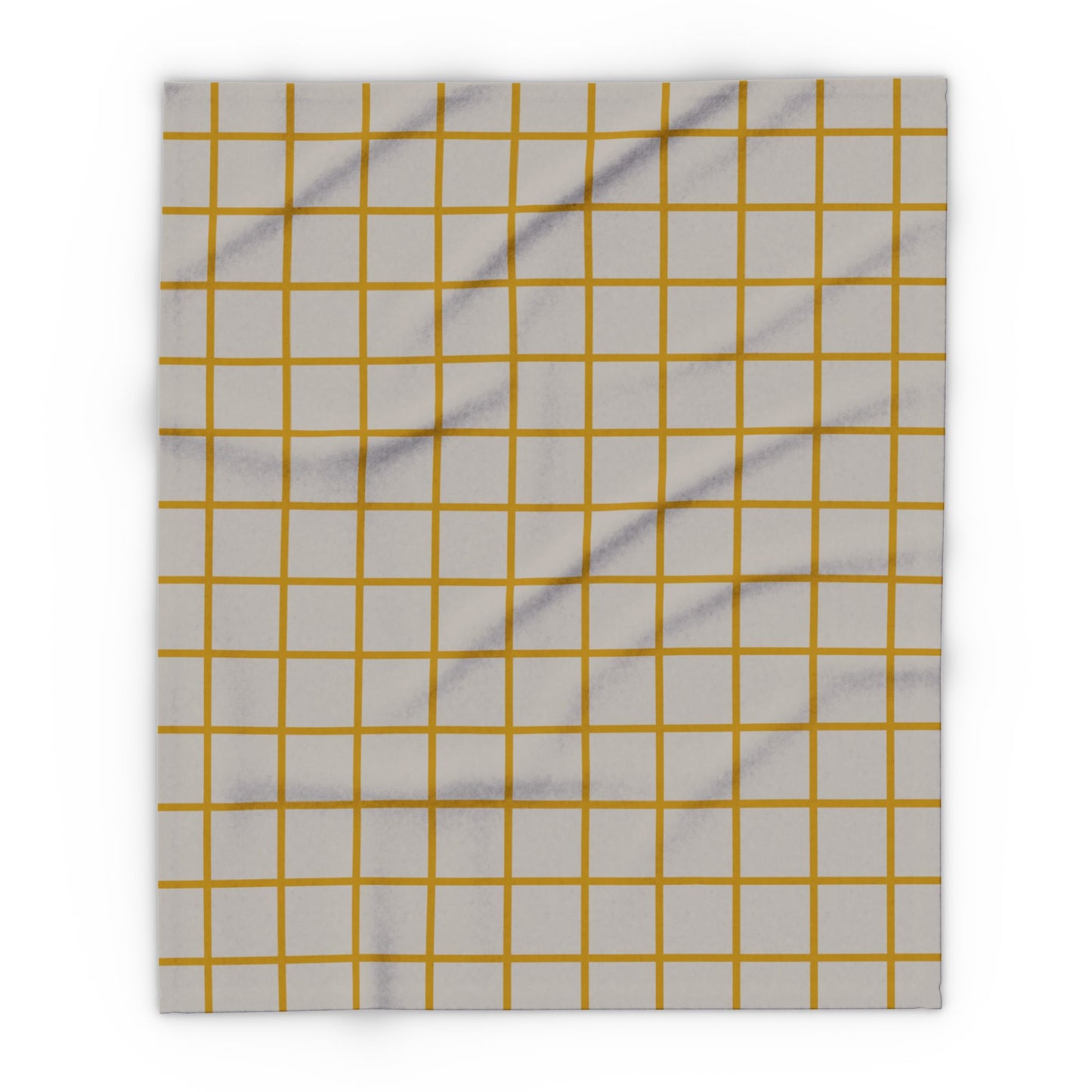 Mustard Check Fleece Blanket