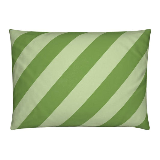 Green candy stripe cushion 55x40cm