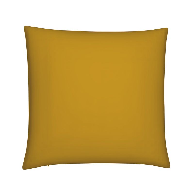 Mustard Floral Stripe Cushion – Luxurious Velvet