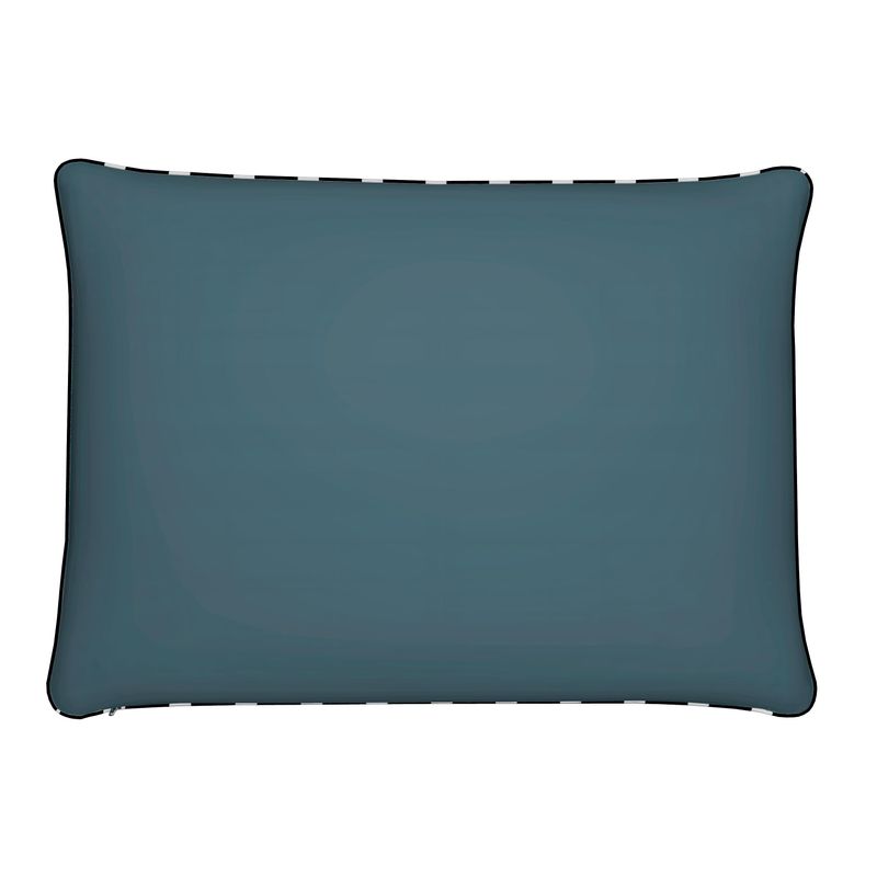 Teal Stripe Mayfair Herringbone Cushion - 50x35cm