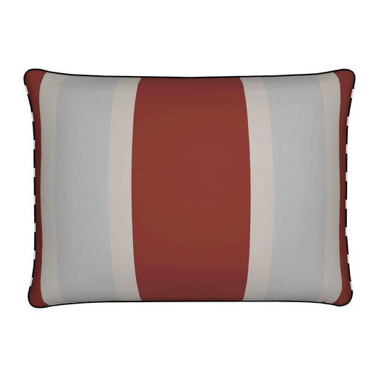 Red Stripe Mayfair Herringbone Cushion - 50x35cm