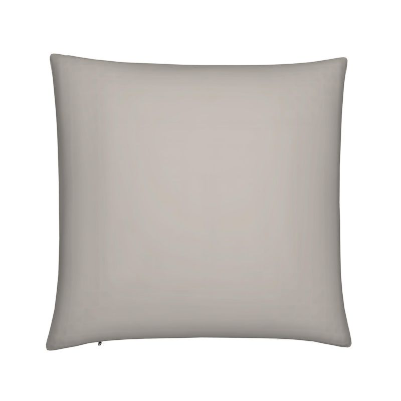 Grey Gingham Flower Cushion - Cotton Linen Fabric - 40x40cm