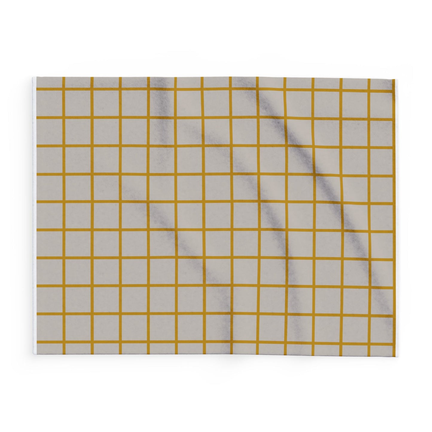 Mustard Check Fleece Blanket