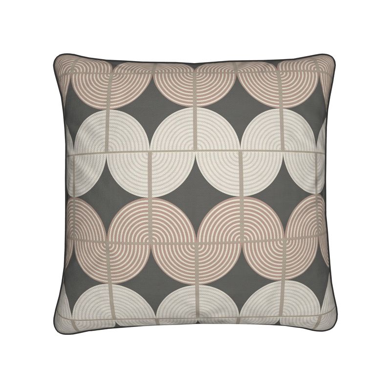 Japandi Scandi Cushion Cover 50cm x 50cm | Neutral Geometric Circle