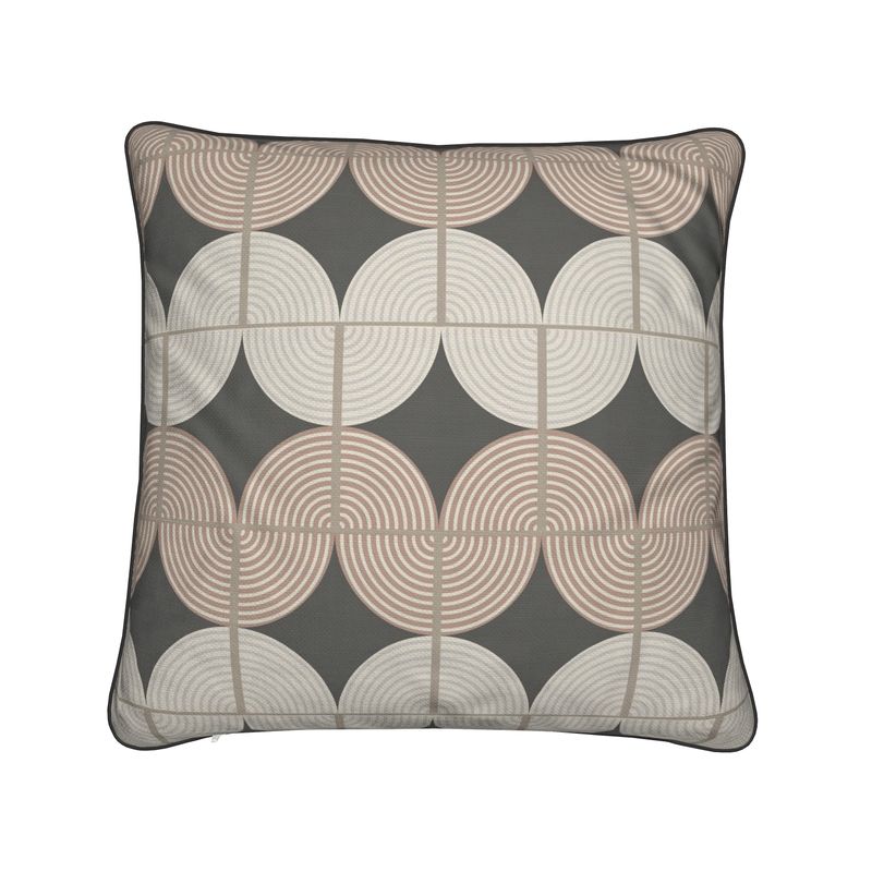 Japandi Scandi Cushion Cover 50cm x 50cm | Neutral Geometric Circle