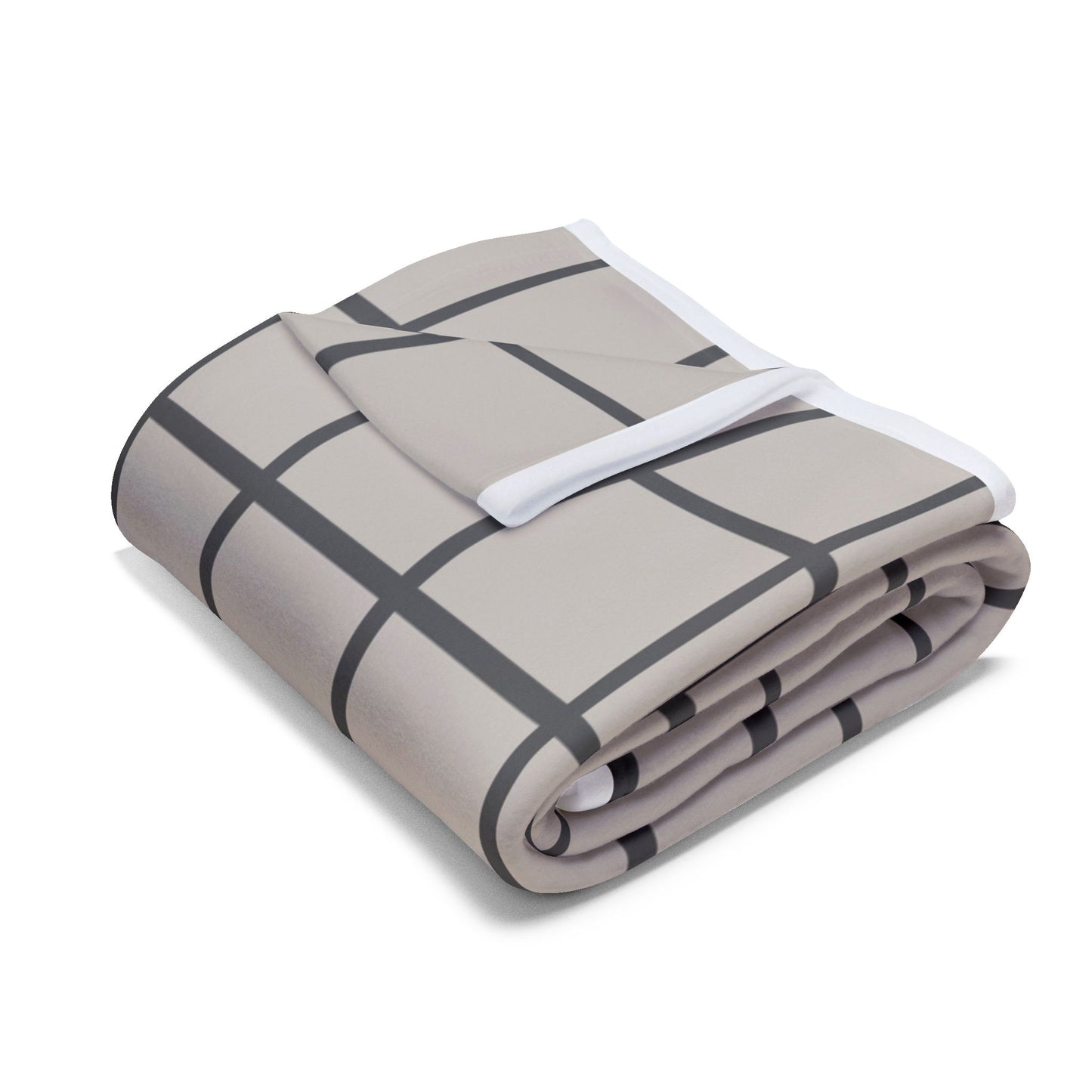 Grey Check Fleece Blanket