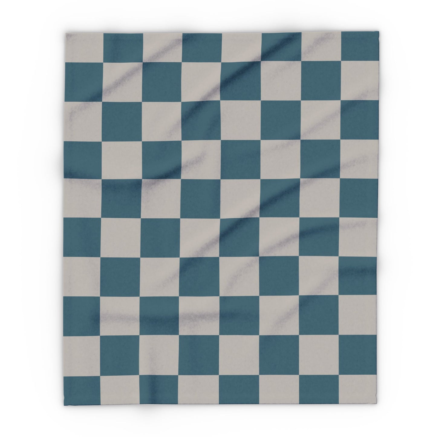 Fleece Blanket Teal Check