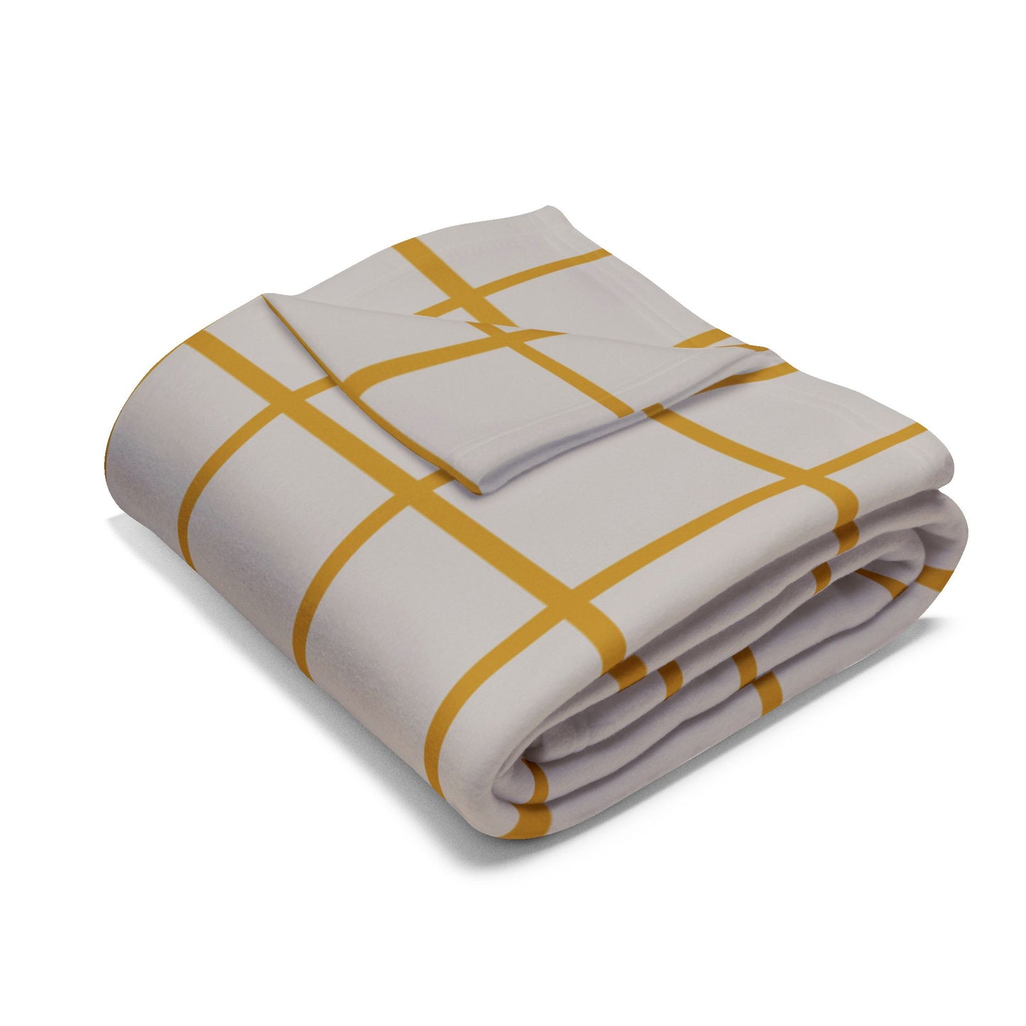 Mustard Check Fleece Blanket