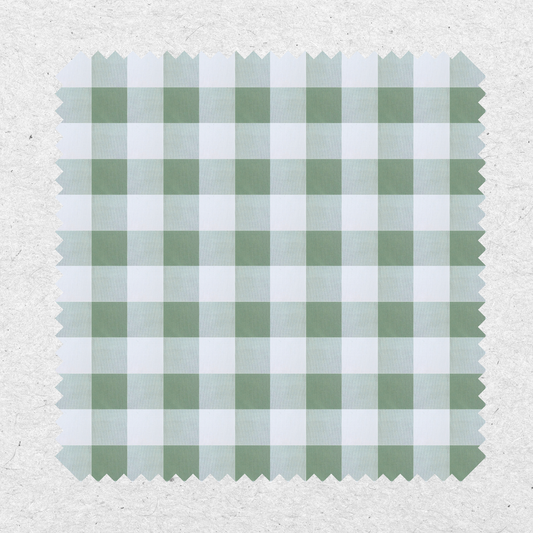 Millie Green Check Cotton Linen Fabric