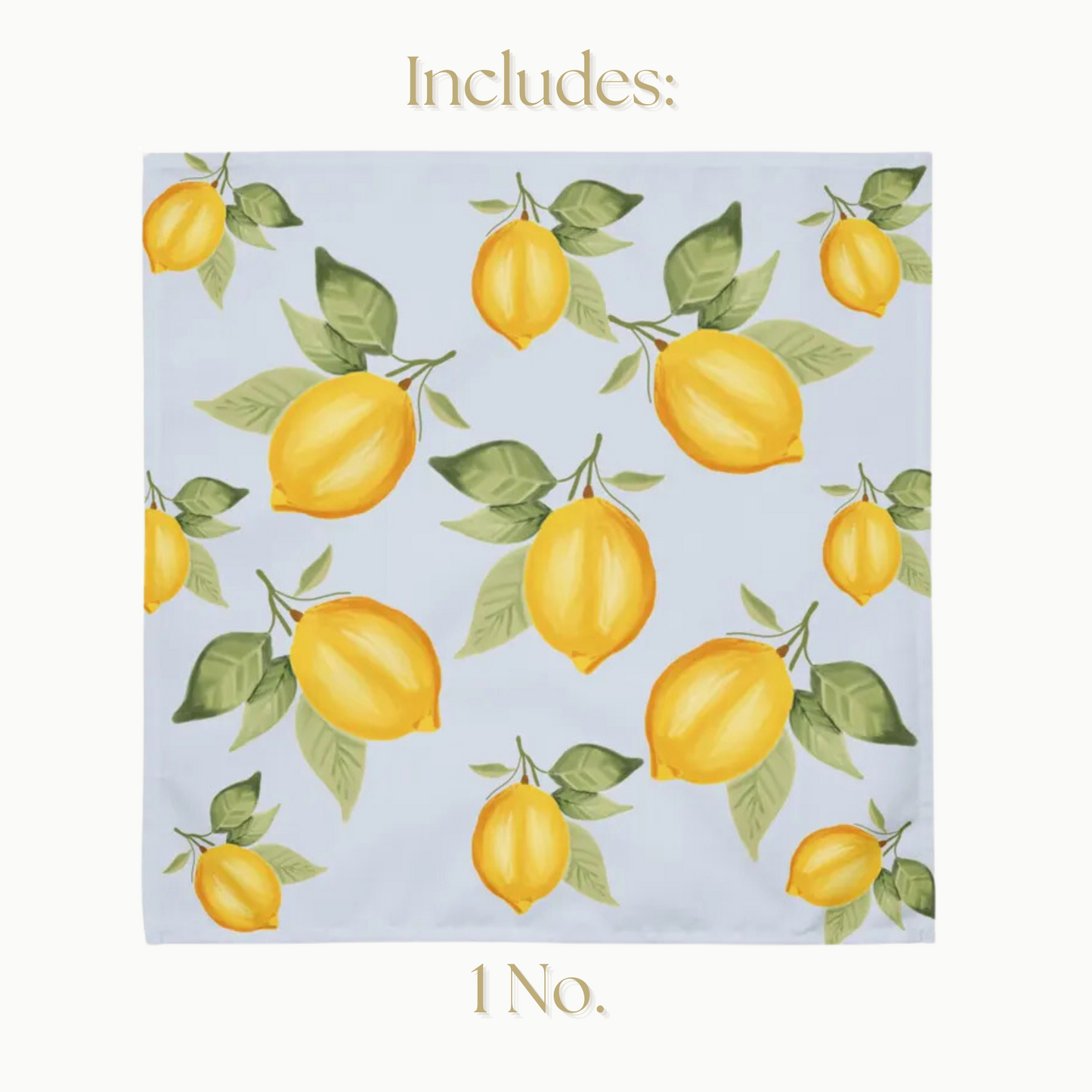 Lemon and Italian tile Cloth napkin set