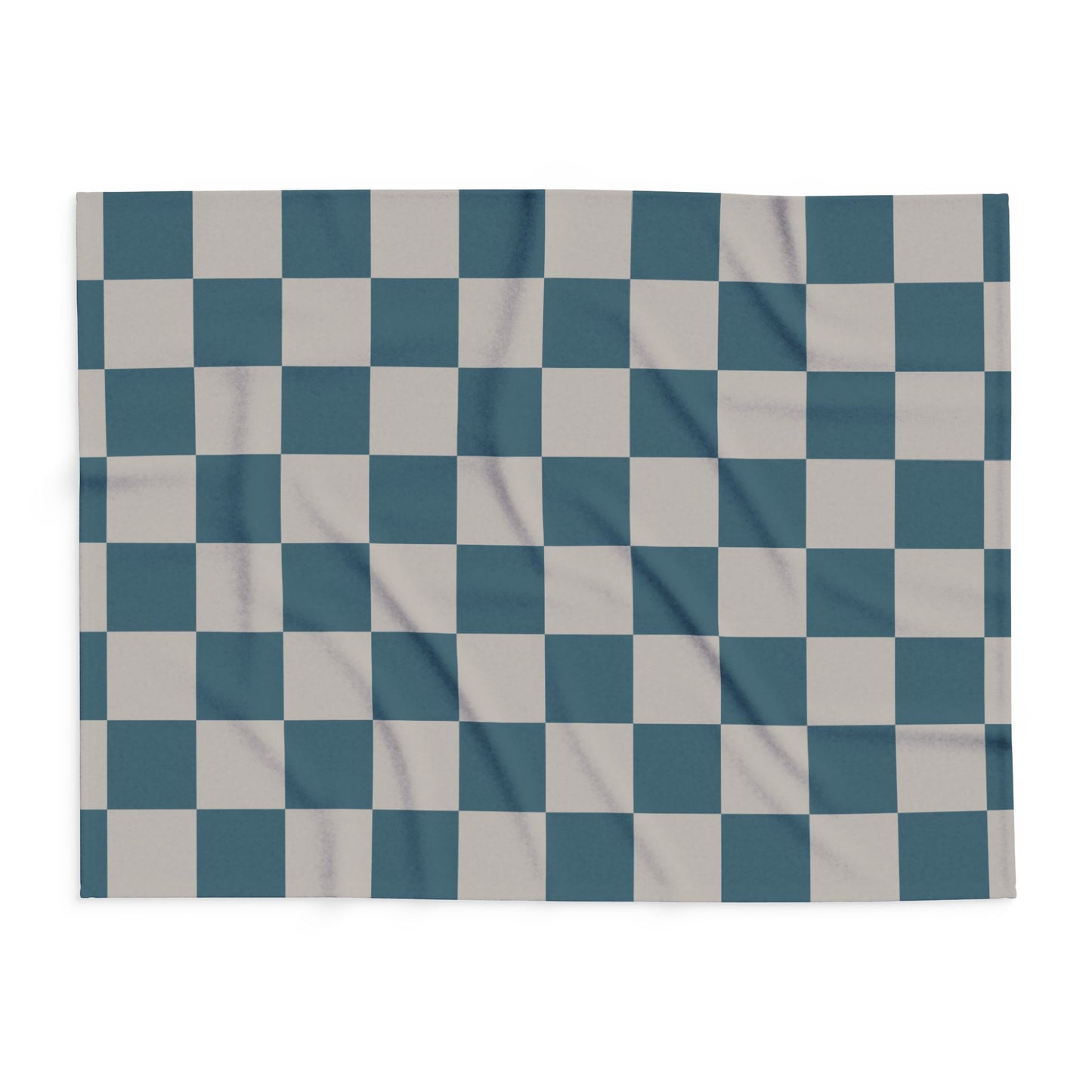 Fleece Blanket Teal Check