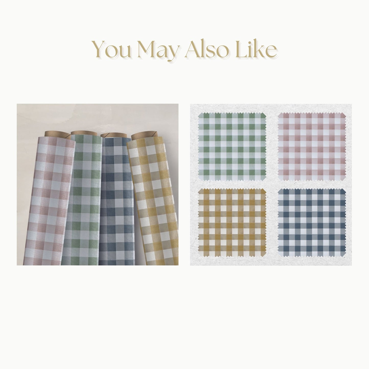 Millie Mustard Check Cotton Linen Fabric