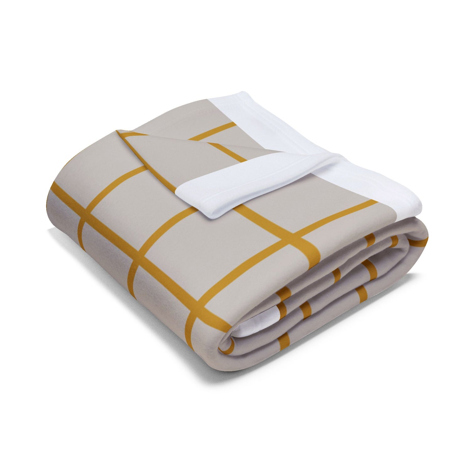 Mustard Check Fleece Blanket