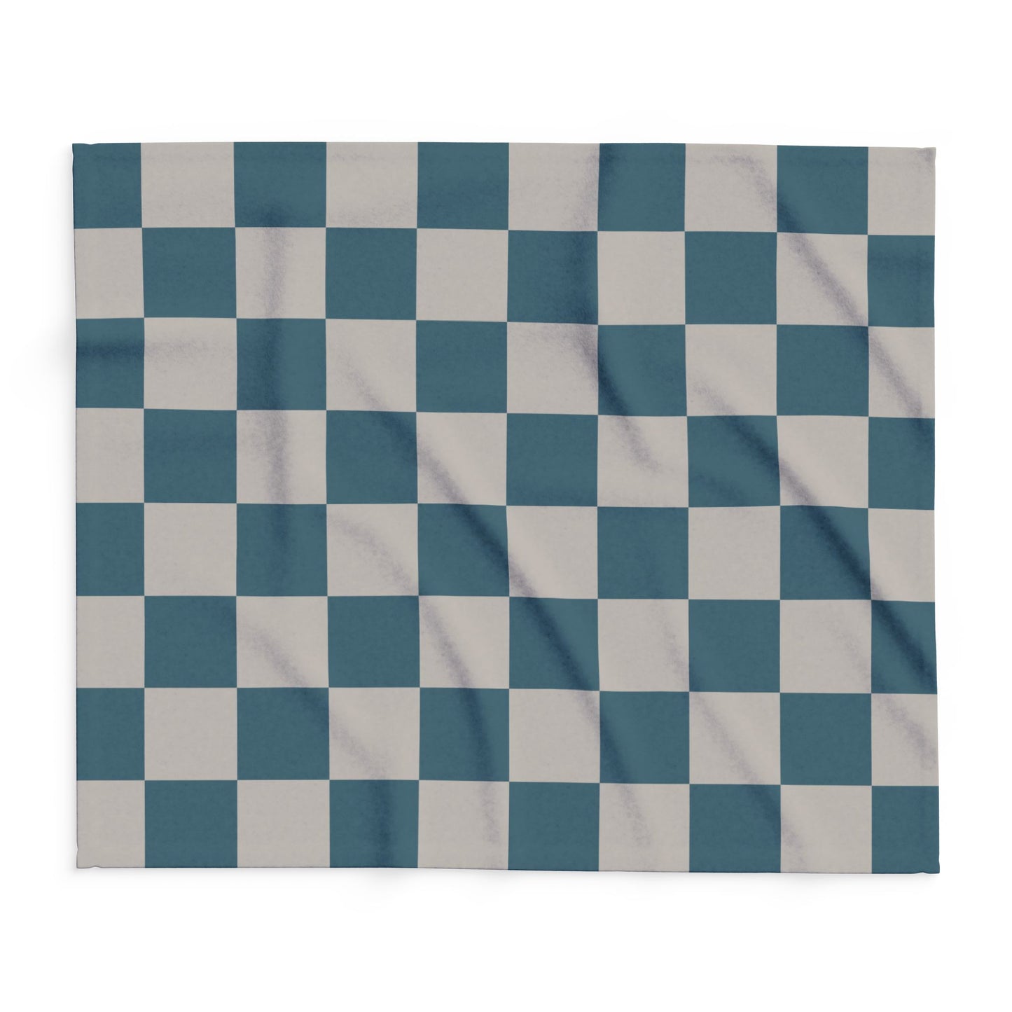 Fleece Blanket Teal Check