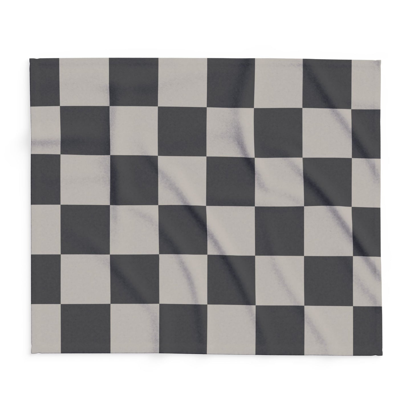 Fleece Blanket Grey Check