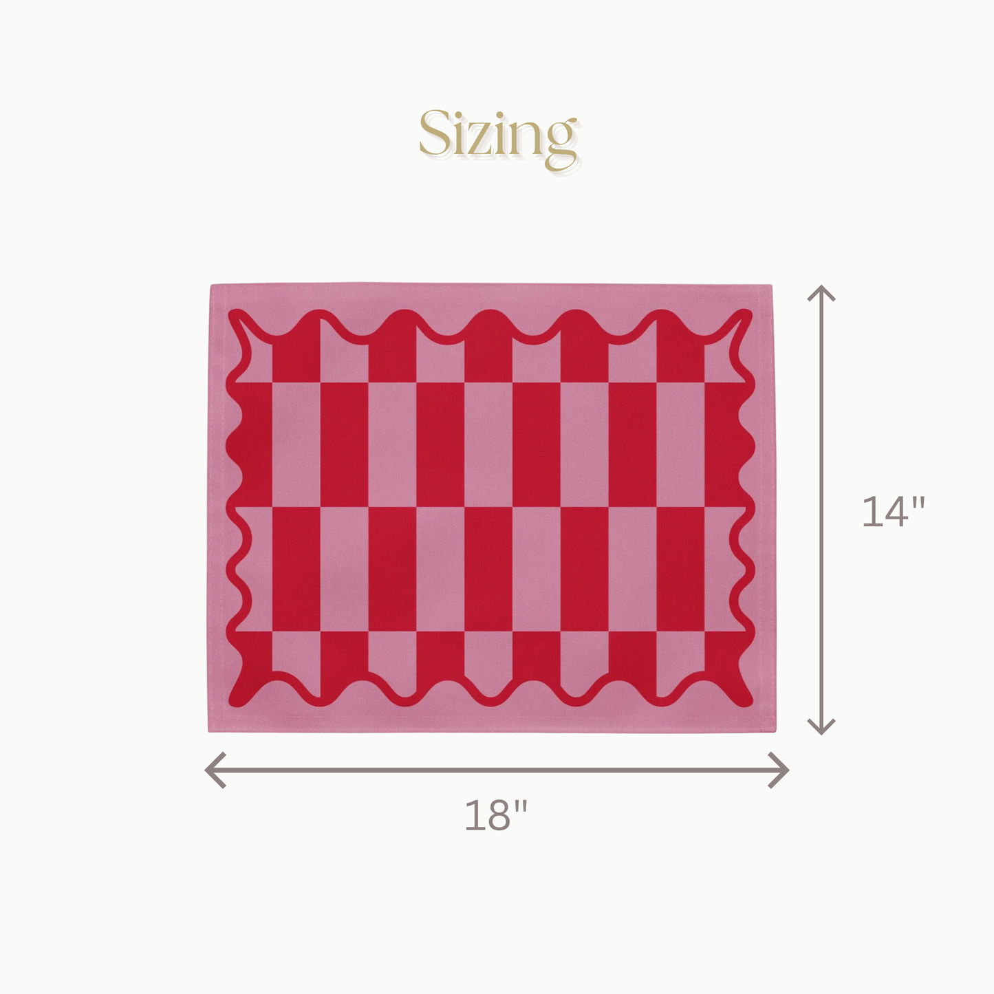 Red and Pink Check Placemat Set