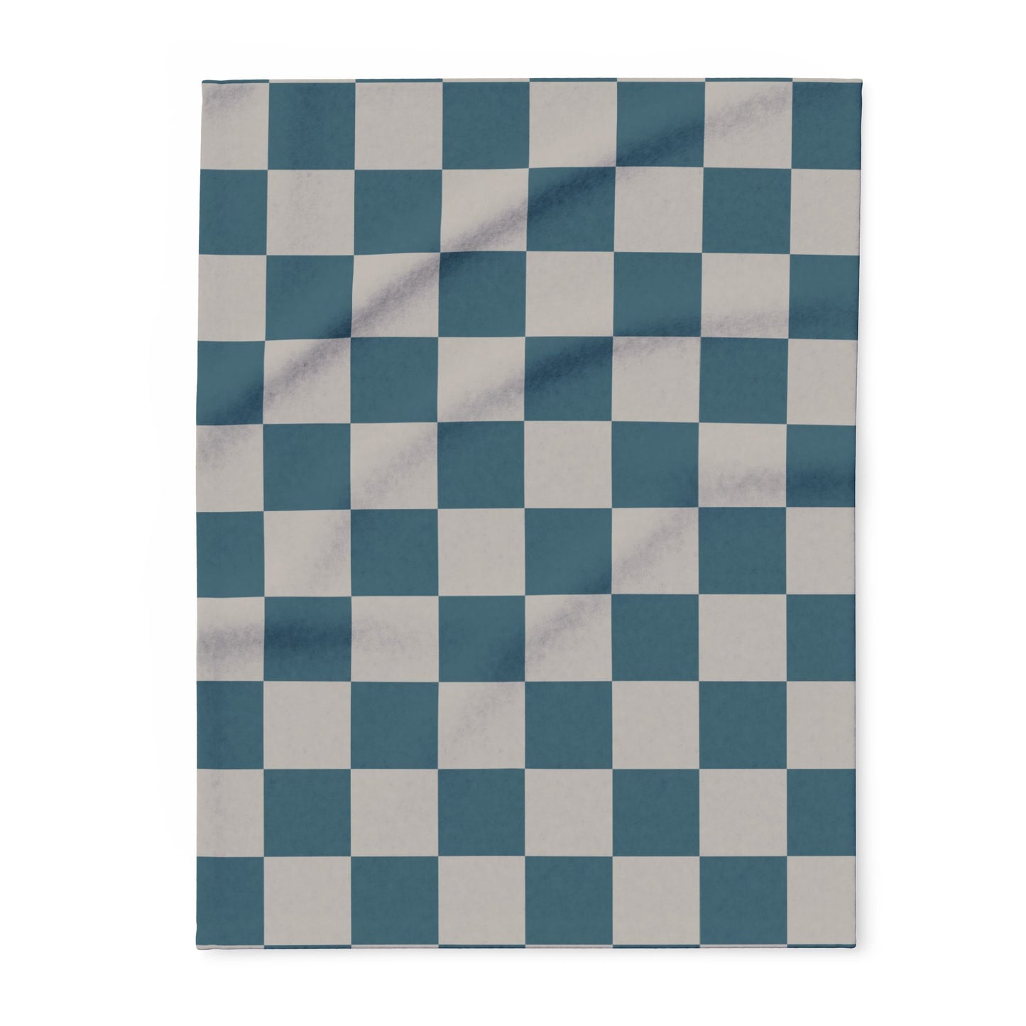 Fleece Blanket Teal Check