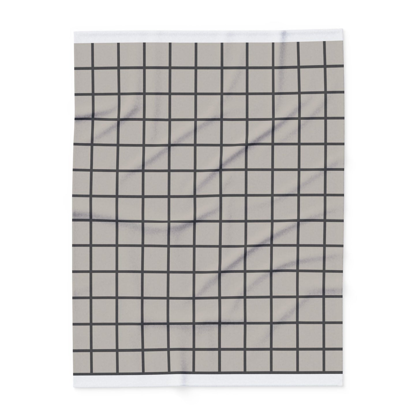 Grey Check Fleece Blanket