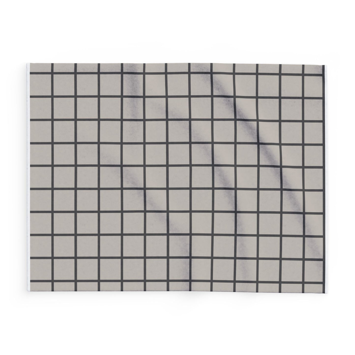 Grey Check Fleece Blanket