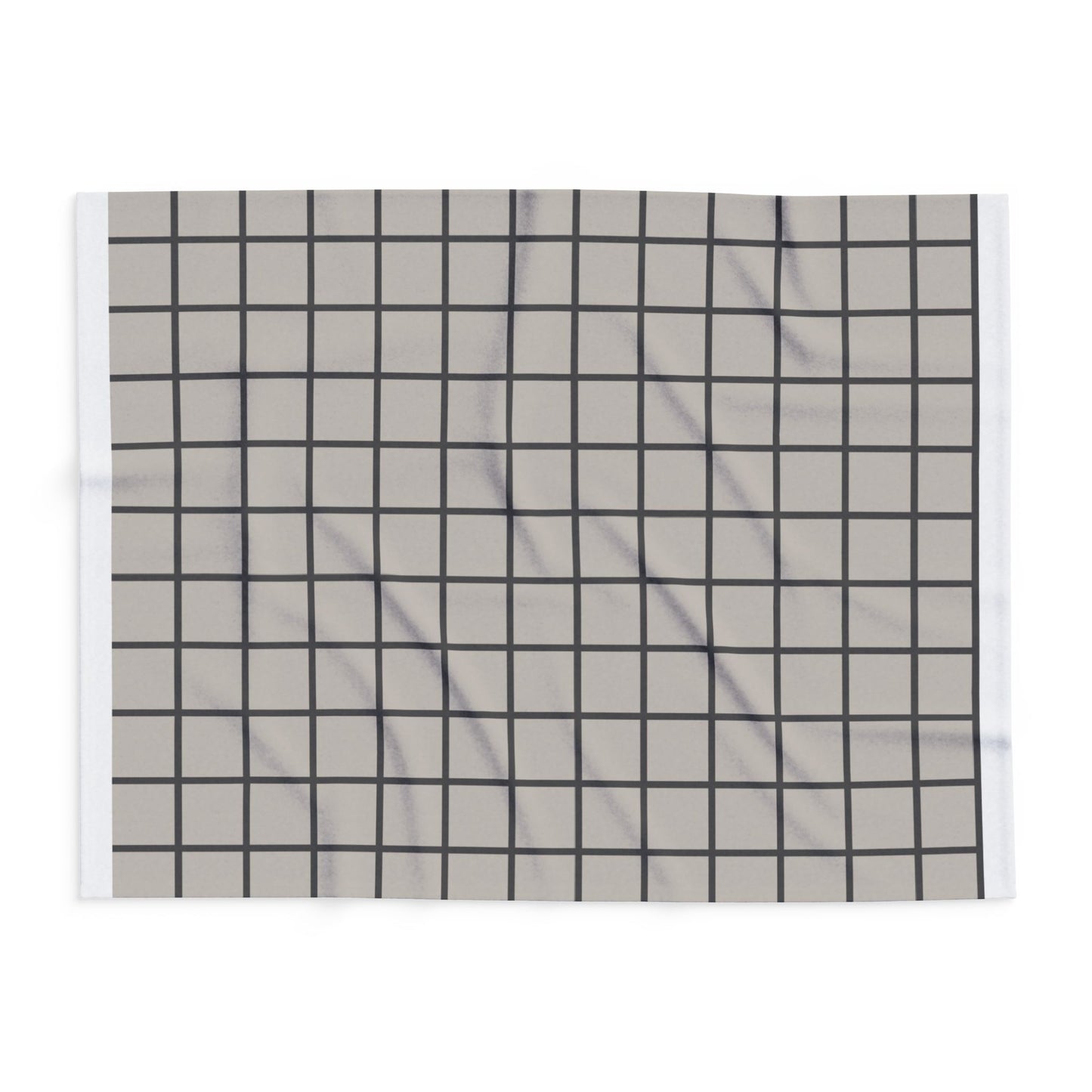 Grey Check Fleece Blanket