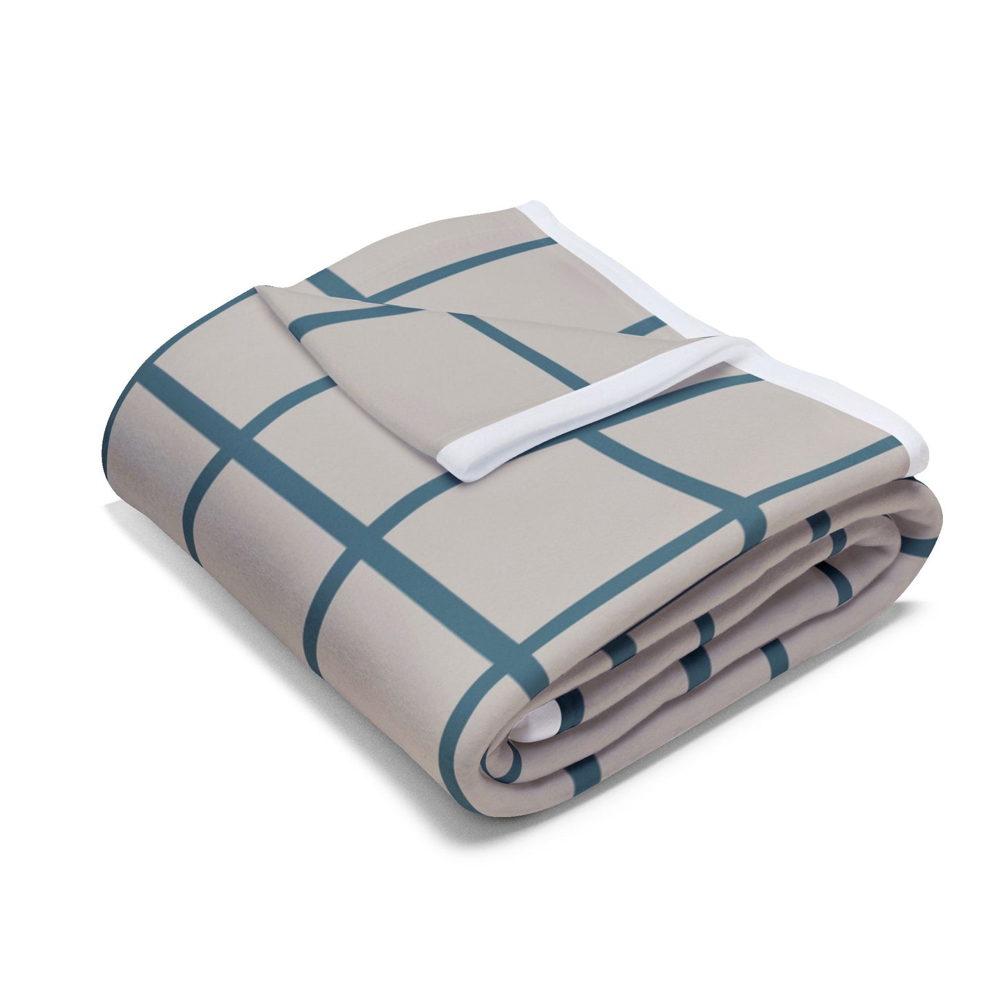 Teal Check Fleece Blanket